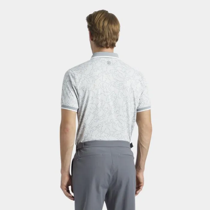 Polos and Shirts Men GFORE STAR DUST BANDED SLEEVE TECH JERSEY POLO Nimbus