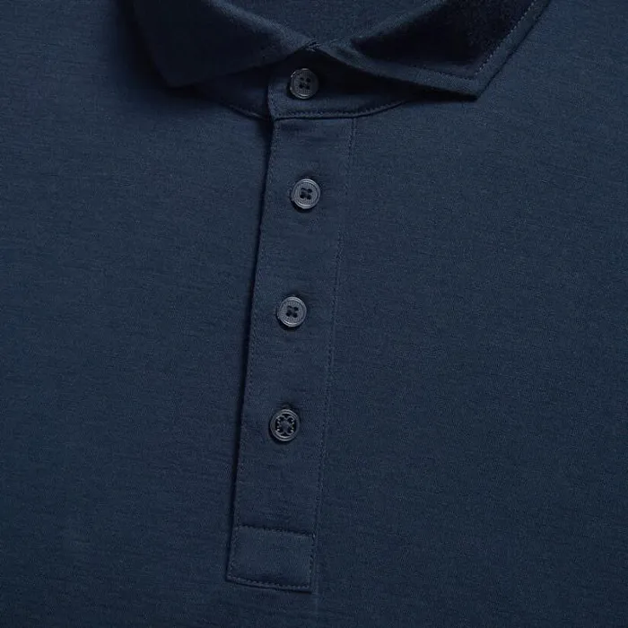 Polos and Shirts Men GFORE TECHNICAL PERFORMANCE FINE WOOL MODERN SPREAD COLLAR LONG SLEEVE POLO Twilight