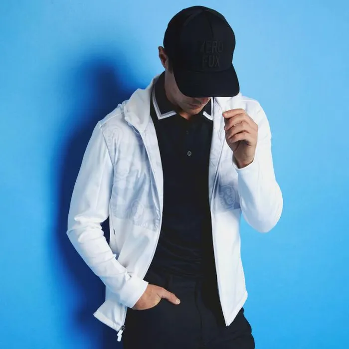 Polos and Shirts Men GFORE TUX TECH JERSEY BANDED SLEEVE POLO Onyx
