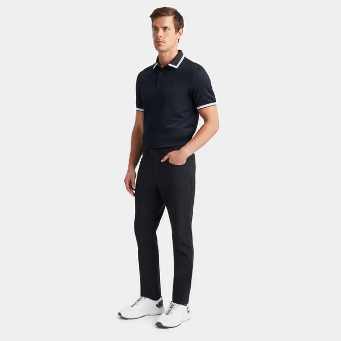 Polos and Shirts Men GFORE TUX TECH JERSEY BANDED SLEEVE POLO Onyx