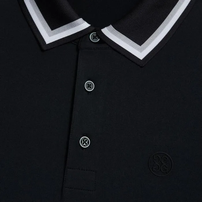 Polos and Shirts Men GFORE TUX TECH JERSEY BANDED SLEEVE POLO Onyx