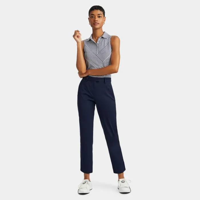 Polos Women GFORE CHEVRON FEEDER STRIPE TECH PIQU SLEEVELESS POLO Twilight