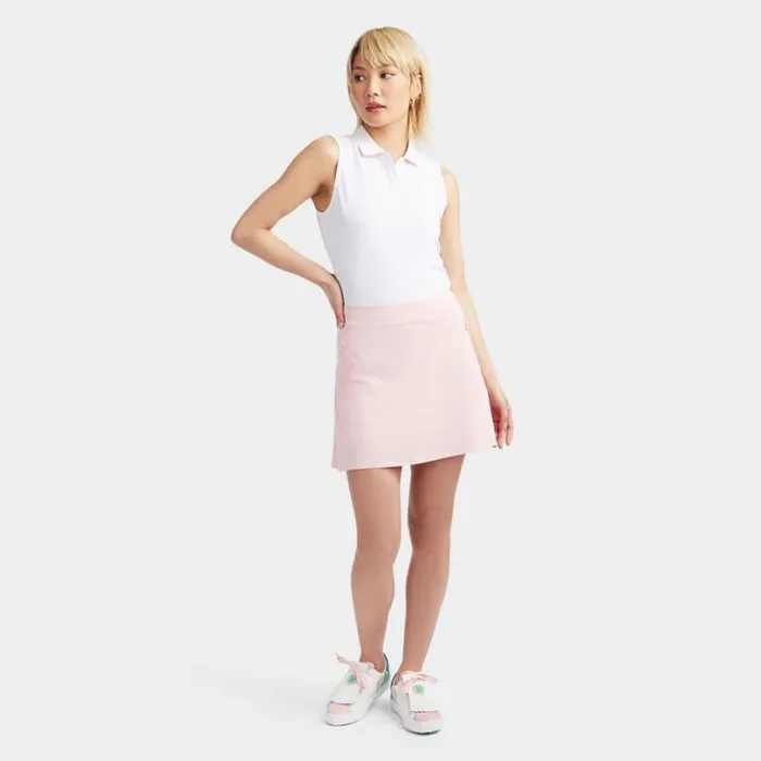 Polos Women GFORE EMBROIDERED TECH PIQU SLEEVELESS POLO Snow