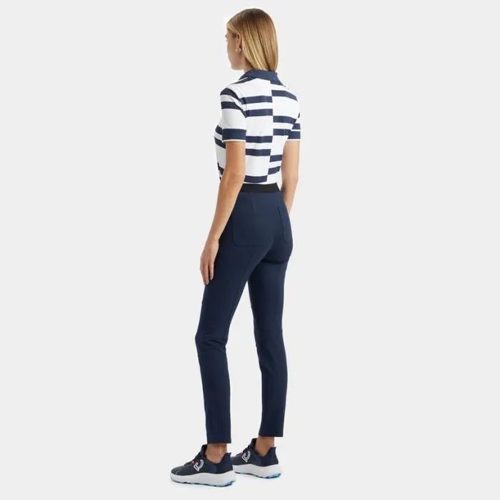 Polos Women GFORE OFFSET STRIPE TECH PIQU POLO Snow