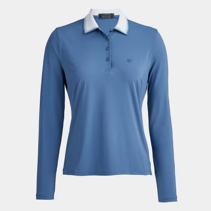 Polos Women GFORE SILKY TECH NYLON LONG SLEEVE POLO Slate