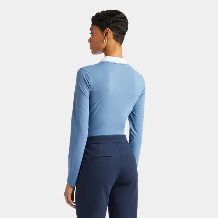 Polos Women GFORE SILKY TECH NYLON LONG SLEEVE POLO Slate
