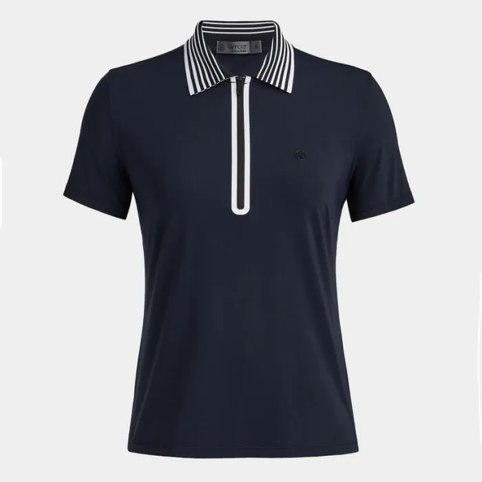 Polos Women GFORE SILKY TECH NYLON QUARTER ZIP POLO Onyx