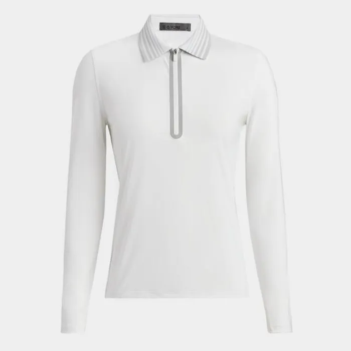 Polos Women GFORE SILKY TECH NYLON QUARTER ZIP POLO Snow