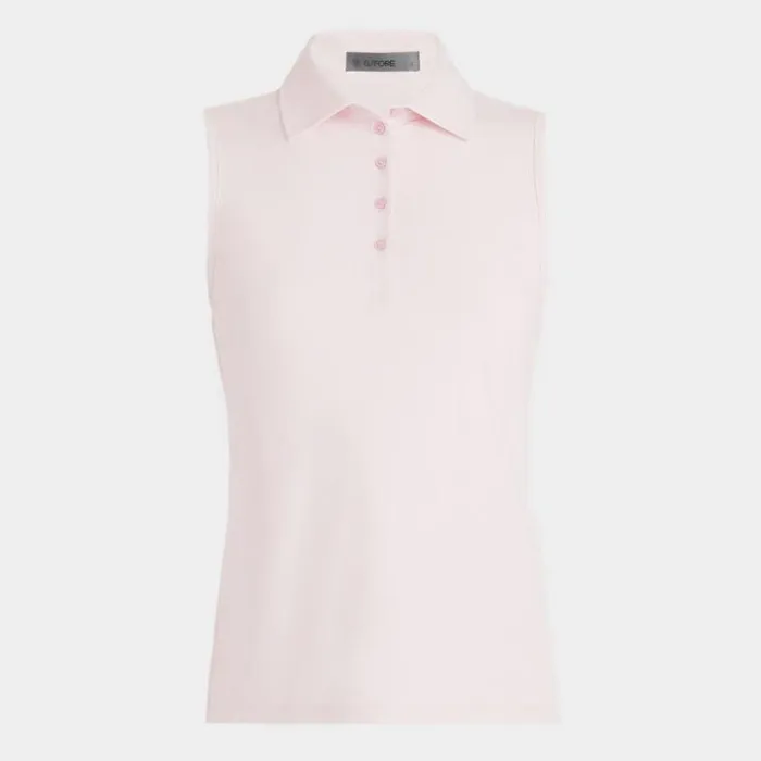 Polos Women GFORE SILKY TECH NYLON SLEEVELESS POLO Blush