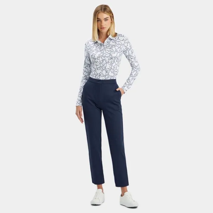 Polos Women GFORE STAR DUST TECH JERSEY LONG SLEEVE POLO Snow