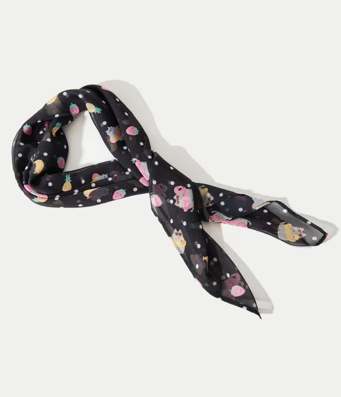 Pusheen X Pool Time 1950s Hair Scarf Accessories Unique Vintage Hair Scarves