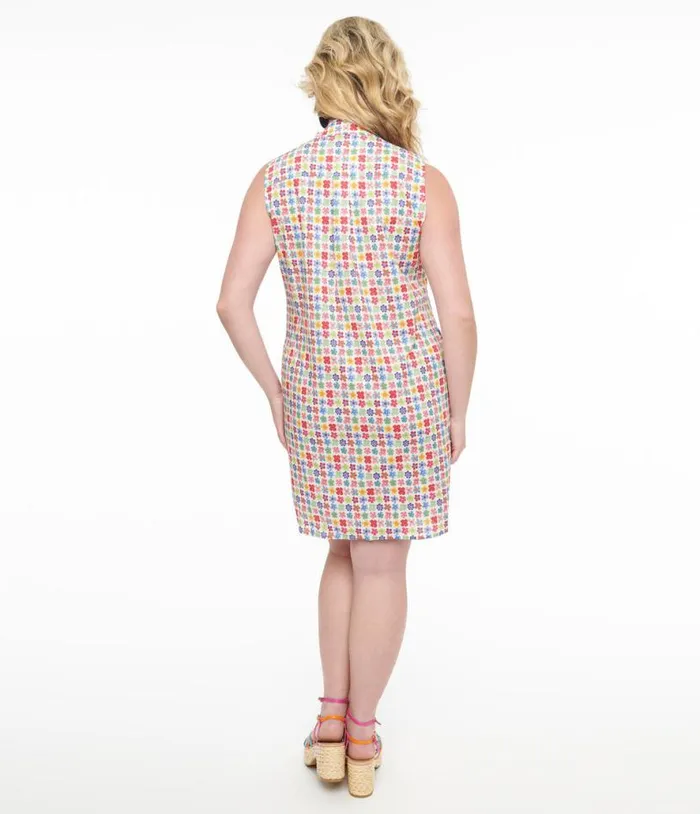 Rainbow Floral Cotton Shift Dress Dresses Unique Vintage Pocket Dresses