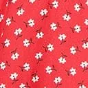 Red and White Floral Dot Belted Swing Dress Dresses Unique Vintage Pocket Dresses