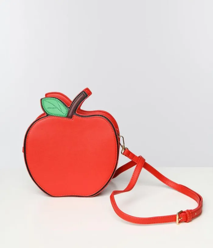 Red Apple Crossbody Bag Accessories Unique Vintage Novelty Bags