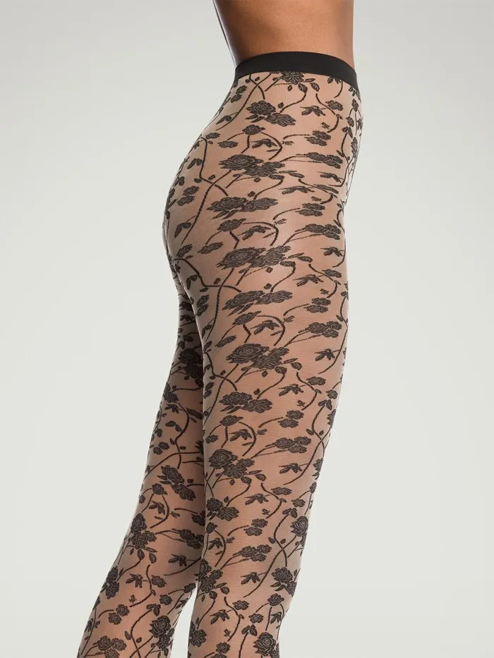Roses Tights Fairly Lightblack Women Wolford Tights