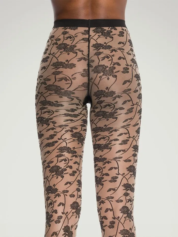 Roses Tights Fairly Lightblack Women Wolford Tights