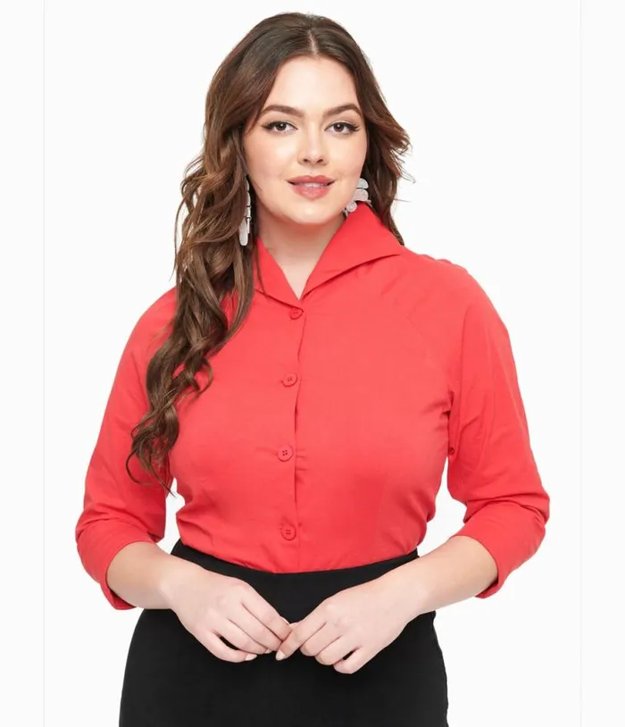 Royal Monk 1950s Red Button Up Celia Blouse Clothing Unique Vintage Blouses Royal Monk 1950s Red Button Up Celia Blouse Clothing Unique Vintage Blouses