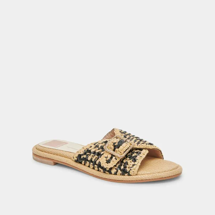 Sandals Shop Dolce Vita Alonzo Sandals Black Natural Raffia Women039s Black Raffia Sandals Black Natural Raffia