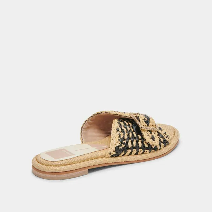 Sandals Shop Dolce Vita Alonzo Sandals Black Natural Raffia Women039s Black Raffia Sandals Black Natural Raffia