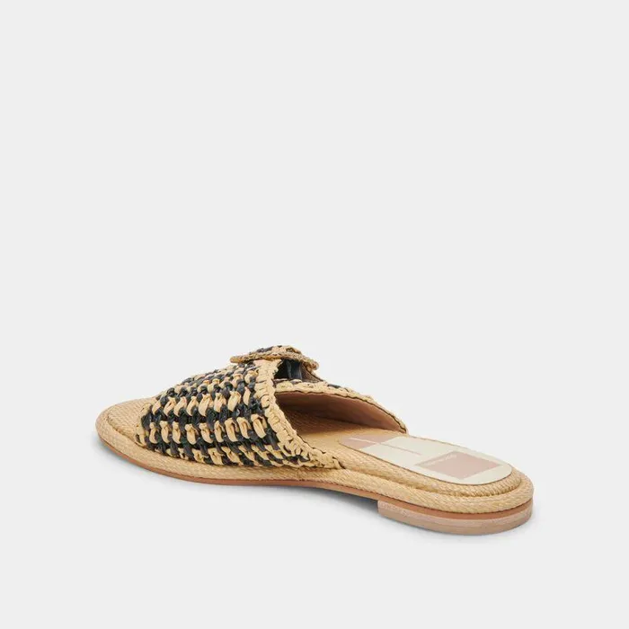 Sandals Shop Dolce Vita Alonzo Sandals Black Natural Raffia Women039s Black Raffia Sandals Black Natural Raffia