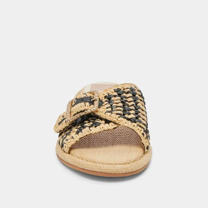 Sandals Shop Dolce Vita Alonzo Sandals Black Natural Raffia Women039s Black Raffia Sandals Black Natural Raffia