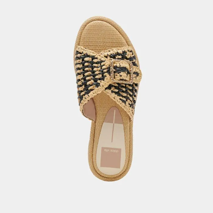 Sandals Shop Dolce Vita Alonzo Sandals Black Natural Raffia Women039s Black Raffia Sandals Black Natural Raffia