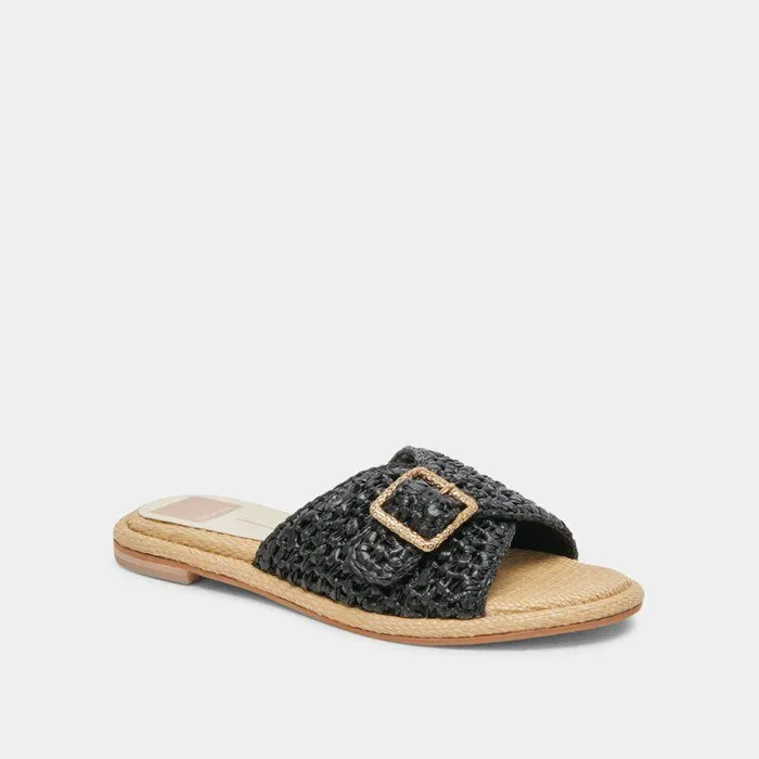 Sandals Shop Dolce Vita Alonzo Sandals Onyx Raffia Women039s Onyx Raffia Sandals Onyx Raffia