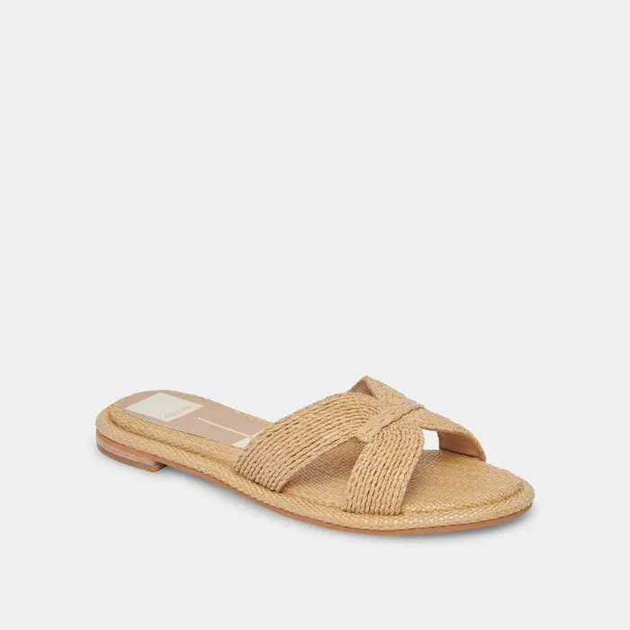 Sandals Shop Dolce Vita Atomic Wide Sandals Lt Natural Raffia Lt Natural Raffia
