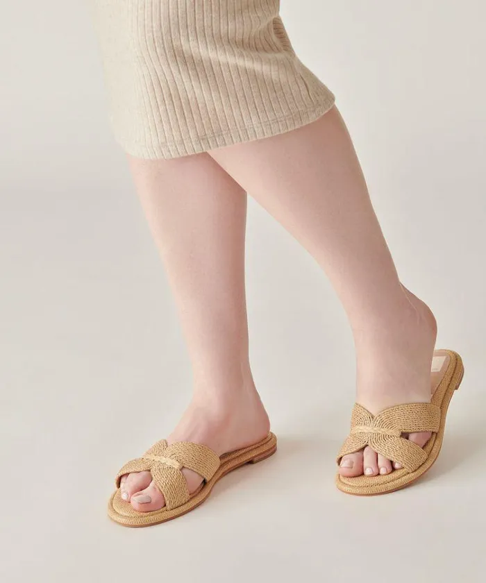 Sandals Shop Dolce Vita Atomic Wide Sandals Lt Natural Raffia Lt Natural Raffia