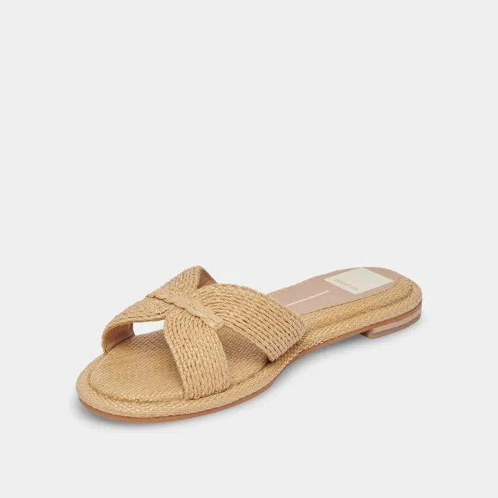 Sandals Shop Dolce Vita Atomic Wide Sandals Lt Natural Raffia Lt Natural Raffia