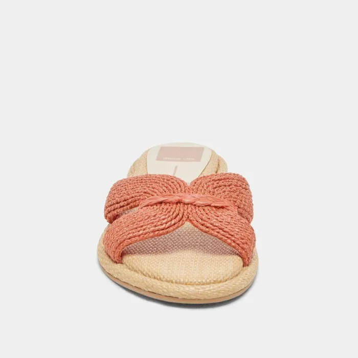 Sandals Shop Dolce Vita Atomic Wide Sandals Persimmon Raffia Persimmon Raffia