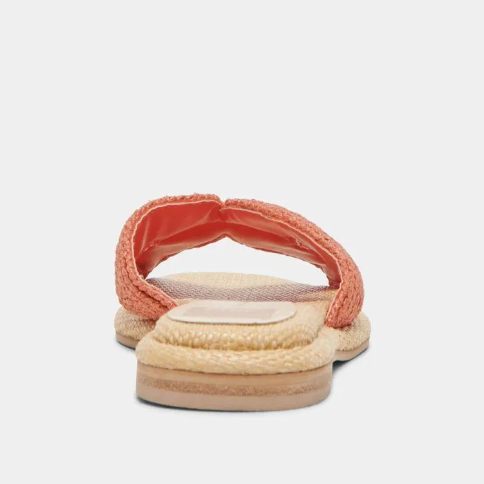 Sandals Shop Dolce Vita Atomic Wide Sandals Persimmon Raffia Persimmon Raffia