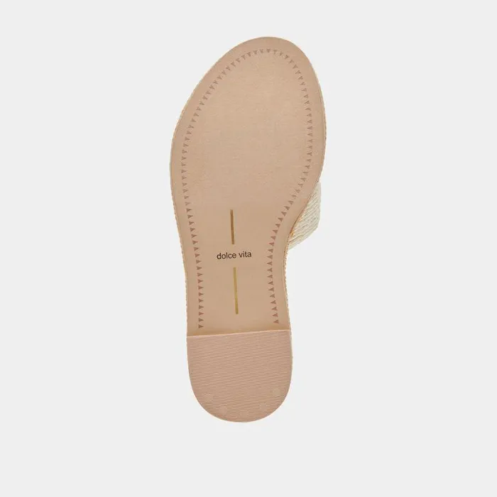 Sandals Shop Dolce Vita Atomic Wide Sandals White Raffia White Raffia