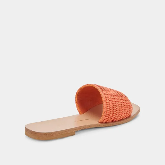 Sandals Shop Dolce Vita Belle Sandals Orange Raffia Orange Raffia