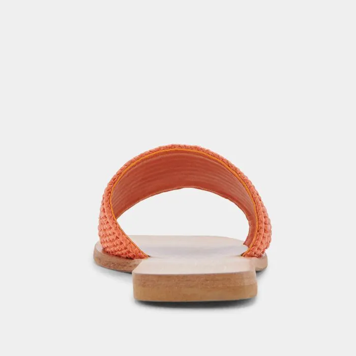 Sandals Shop Dolce Vita Belle Sandals Orange Raffia Orange Raffia