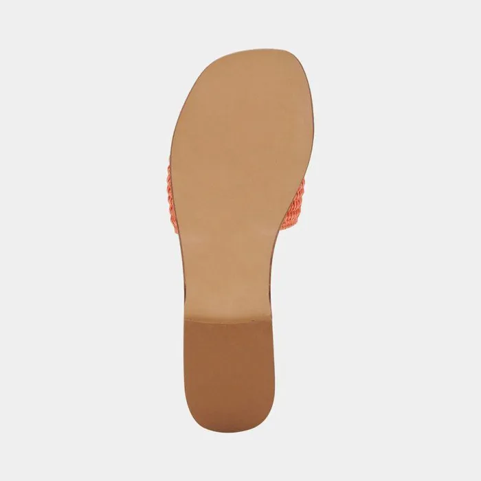 Sandals Shop Dolce Vita Belle Sandals Orange Raffia Orange Raffia
