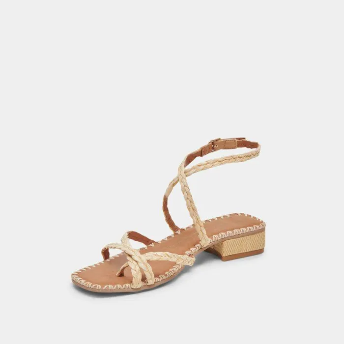 Sandals Shop Dolce Vita Brinn Sandals Lt Natural Raffia Lt Natural Raffia