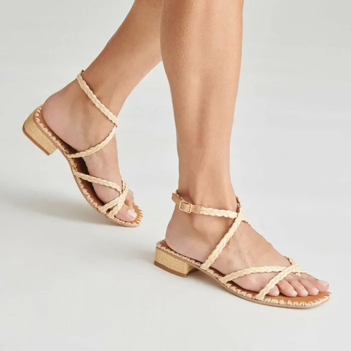 Sandals Shop Dolce Vita Brinn Sandals Lt Natural Raffia Lt Natural Raffia