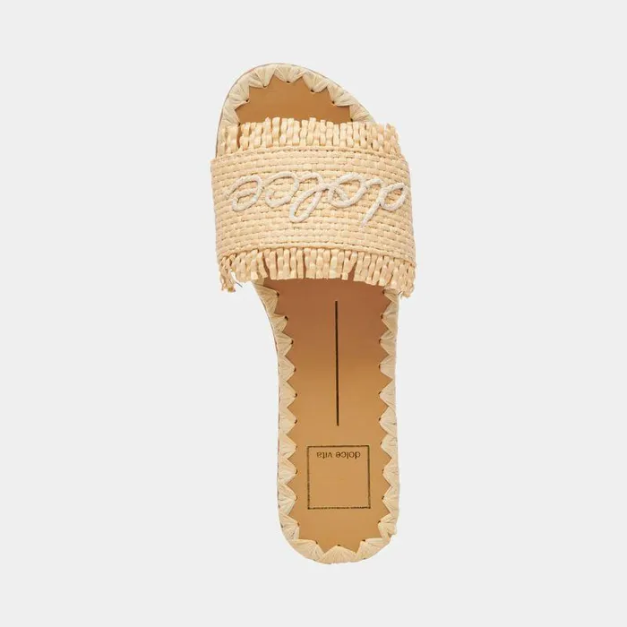 Sandals Shop Dolce Vita Camino Sandals Lt Natural Raffia Women039s Natural Raffia Flat Sandals Lt Natural Raffia