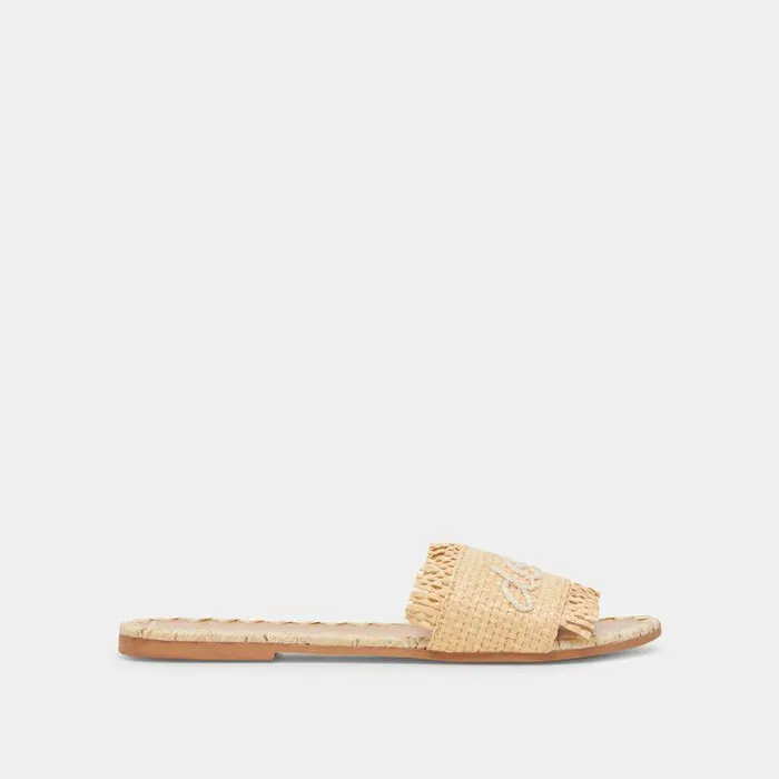 Sandals Shop Dolce Vita Camino Sandals Lt Natural Raffia Women039s Natural Raffia Flat Sandals Lt Natural Raffia