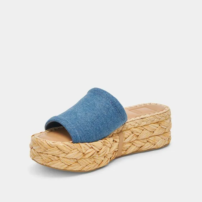 Sandals Shop Dolce Vita Chavi Sandals Blue Denim Blue Denim
