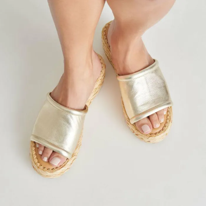 Sandals Shop Dolce Vita Chavi Sandals Light Gold Metallic Leather Women039s Light Gold Sandals Light Gold Metallic Leather