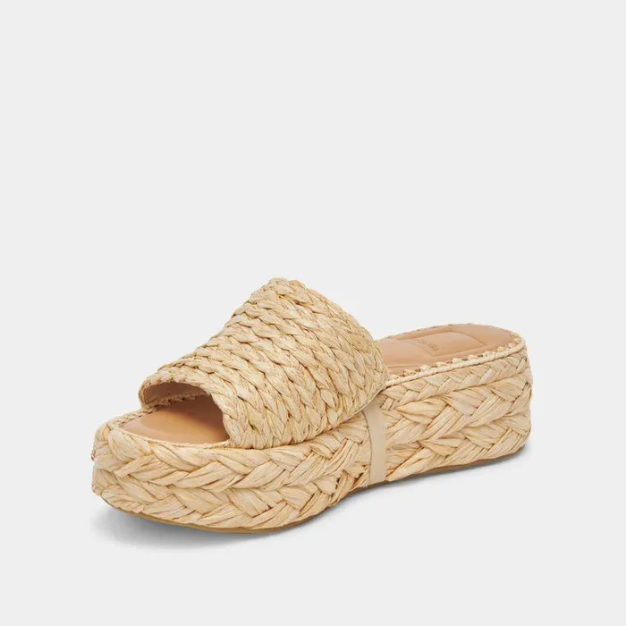 Sandals Shop Dolce Vita Chavi Sandals Lt Natural Raffia Lt Natural Raffia