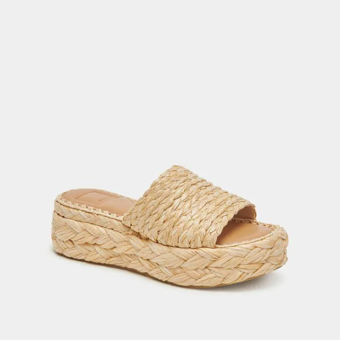 Sandals Shop Dolce Vita Chavi Sandals Lt Natural Raffia Lt Natural Raffia