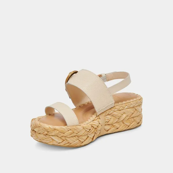 Sandals Shop Dolce Vita Chera Sandals Bone Embossed Leather Bone Embossed Leather