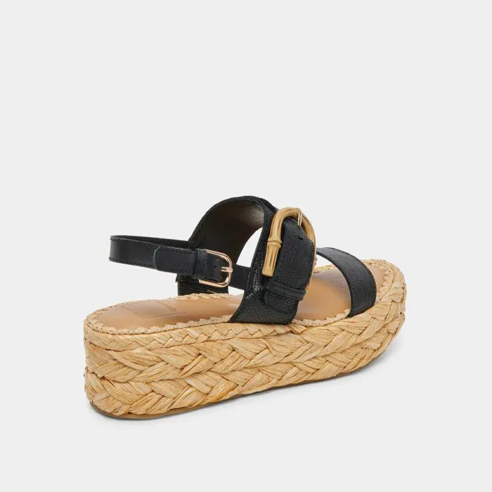 Sandals Shop Dolce Vita Chera Sandals Onyx Embossed Leather Onyx Embossed Leather