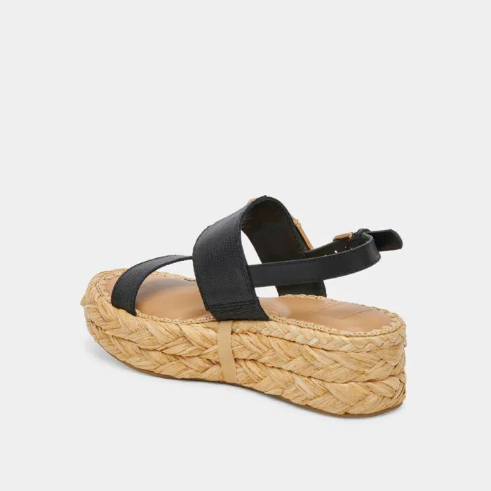 Sandals Shop Dolce Vita Chera Sandals Onyx Embossed Leather Onyx Embossed Leather
