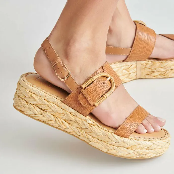 Sandals Shop Dolce Vita Chera Sandals Tan Embossed Leather Tan Embossed Leather