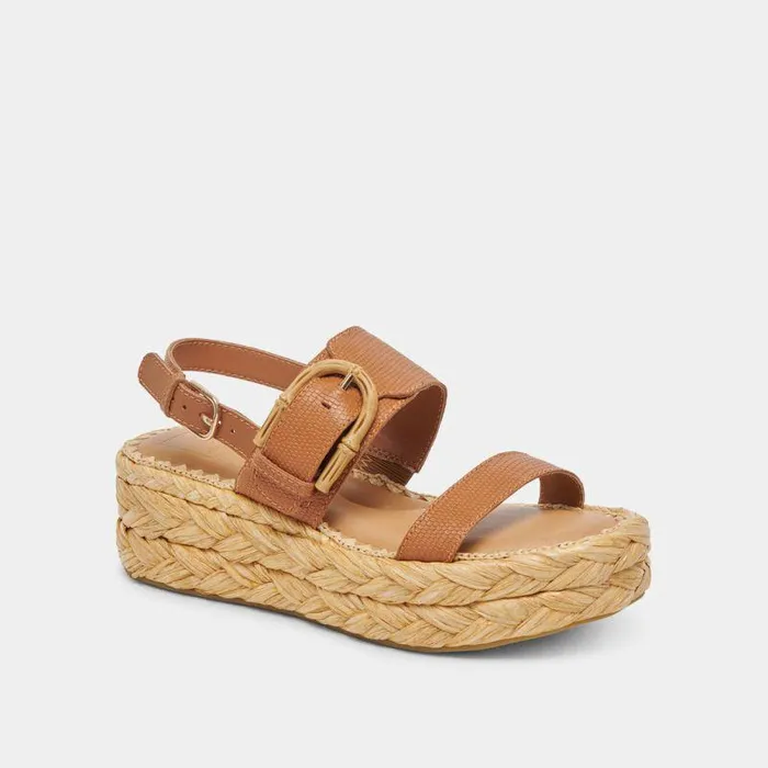Sandals Shop Dolce Vita Chera Sandals Tan Embossed Leather Tan Embossed Leather