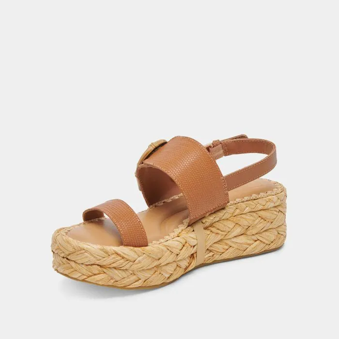 Sandals Shop Dolce Vita Chera Sandals Tan Embossed Leather Tan Embossed Leather